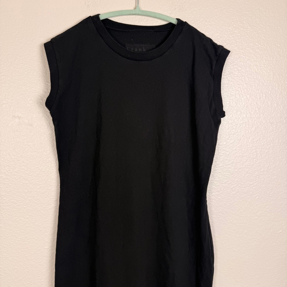 Frank & Eileen Cory Vintage Muscle Tee Maxi Dress Womens L Black Raw Hem Cotton - Picture 11 of 12